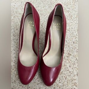 Saks Fifth Avenue dark red pumps-size 8.5M